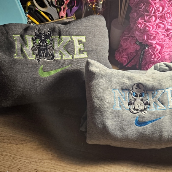 Embroidery custom matching hoodies - Picture 1 of 6